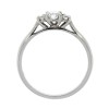 Platinum 3 Stone Oval & Round Diamond Ring - 0.32ct + 0.08 D/SI1