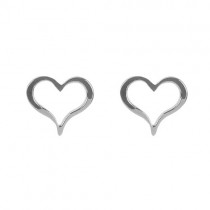 Tianguis Jackson Silver Heart Stud Earrings CD0038 - Save 40% off RRP