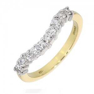 18ct Gold Shaped10st Diamond Ring - 0.43ct