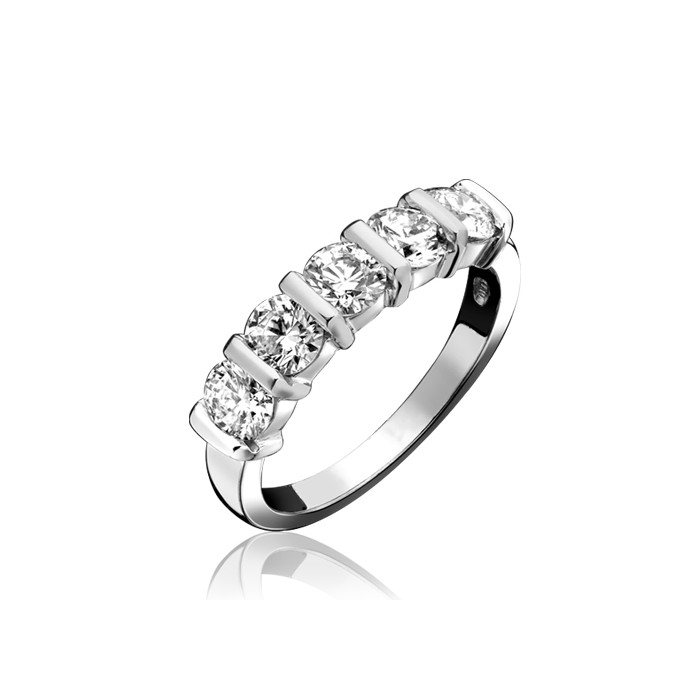 Platinum 5st Diamond Eternity Ring - 1.01ct