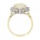 Opal ad Diamond Cluster Ring 18ct Gold