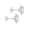 9ct White Gold Round CZ Halo Stud Earrings