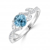 Enhanced Blue Diamond Engagement Ring | Macintyres of Edinburgh