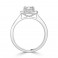 1 Carat Cushion Cut Halo Engagement Ring - Macintyres of Edinburgh