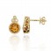 9ct Gold Citrine & Diamond Earrings - D 0.07
