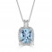 Large 3.06 carat Blue Topaz & Diamond Pendant | Macintyres of Edinburgh
