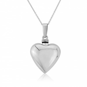 Sterling Silver Heart Bottle Locket and Chain