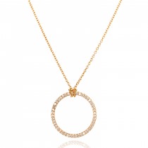 Diamond Circle Necklace 18ct Gold - Macintyres of Edinburgh