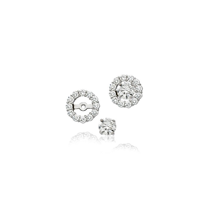 Sapphires & Diamond Ear-Jackets of 18K White Gold Earrings – Adriana Fine  Jewelry