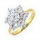 18ct Gold Diamond Petal Cluster Ring