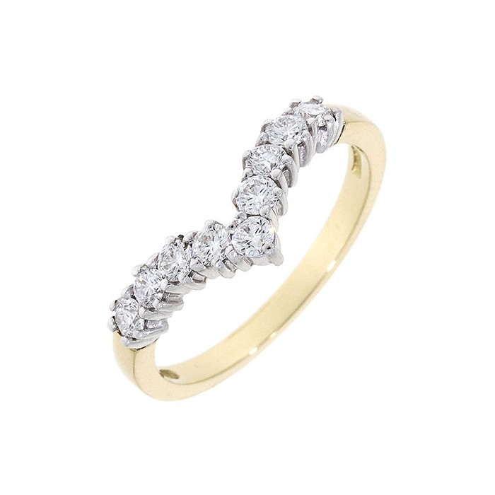 14KT White Gold Half Baguette Diamond Eternity Ring