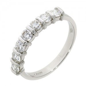 Platinum 7st Diamond Eternity Ring - 0.84cts