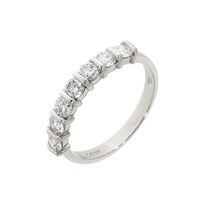 Platinum 7st Diamond Eternity Ring - 0.84cts