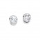 18ct White Gold Bezel Set Half Carat Diamond Stud Earrings