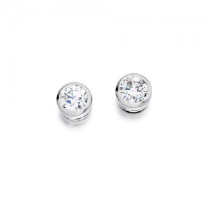 18ct Yellow & White Gold Diamond Stud Earrings - 0.30cts