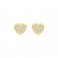 Yellow Gold Cubic Zirconia Heart Stud Earrings - Macintyres of Edinburgh