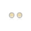 9ct Two Colour Gold Tree Of Life Stud Earrings