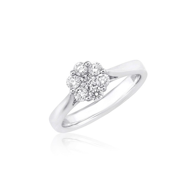 Solitaire cluster ring deals