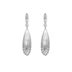 Hot Diamonds Silver Quest Filigree Teardrop Earrings - DE655