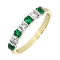 Diamond & Emerald Eternity Ring 18ct Gold | Macintyres of Edinburgh