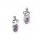 Ortak Silver Retreat & Amethyst Knot Drop Earrings CE416 [Save 27% off RRP]