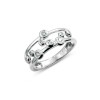 9ct White Gold Diamond Bubbles Ring - 0.11ct