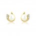 Cultured Pearl & Diamond Stud Earrings - Save £100 off High Street Price