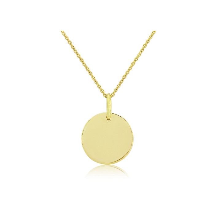 9ct gold disc pendant deals