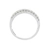 18ct White Gold 3 Row Diamond Ring - 1.00ct