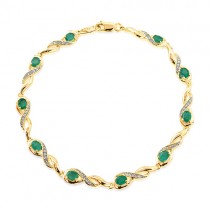 9ct Gold Emerald Bracelet - Macintyres of Edinburgh