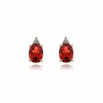 Diamond & Garnet Earrings | January Birthstone Earrings