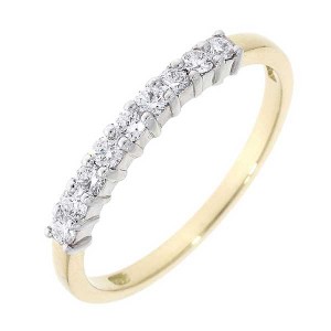 18ct Gold 9 Stone Diamond Ring - 0.25cts