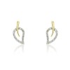 9ct Gold Diamond Leaf Stud Earrings - Macintyres of Edinburgh