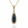 9ct Gold London Blue Topaz & Diamond Necklace | Macintyres of Edinburgh
