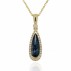 9ct Gold London Blue Topaz & Diamond Necklace | Macintyres of Edinburgh
