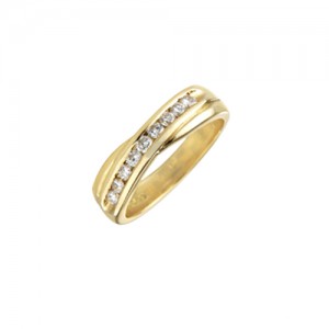 9ct Gold 7st Channel Set Diamond Eternity Ring - 0.25cts
