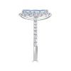 18ct White Gold Aquamarine & Diamond Ring A 1.54  D 0.75