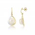 9ct White & Yellow Gold Pearl Drop Earrings - Macintyres of Edinburgh