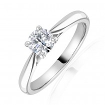 Platinum Diamond Solitaire Ring - 0.60 E/VS2