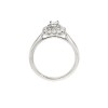Platinum Emerald Cut Diamond Halo Ring - 0.30ct + 0.40ct F/VS2