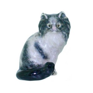 Saturno Sterling Silver Sitting Persian Cat - 13403L