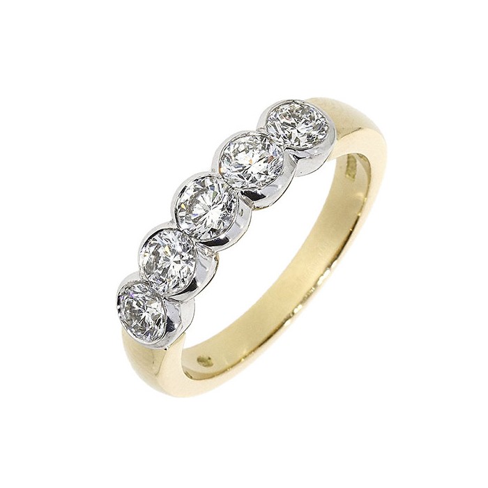 18ct Gold 5st Diamond Eternity Ring - 1.03ct