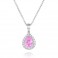 Pretty Pink Sapphire & Diamond Necklace - Macintyres of Edinburgh