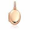 9ct Rose Gold Diamond Set Handmade  Locket - 0.08