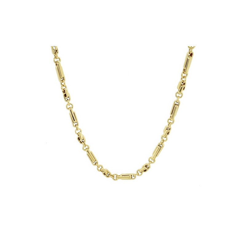 9ct Gold Long & Short Knotted Link Necklace 9ct Gold Long & Short Knotted Link Necklace