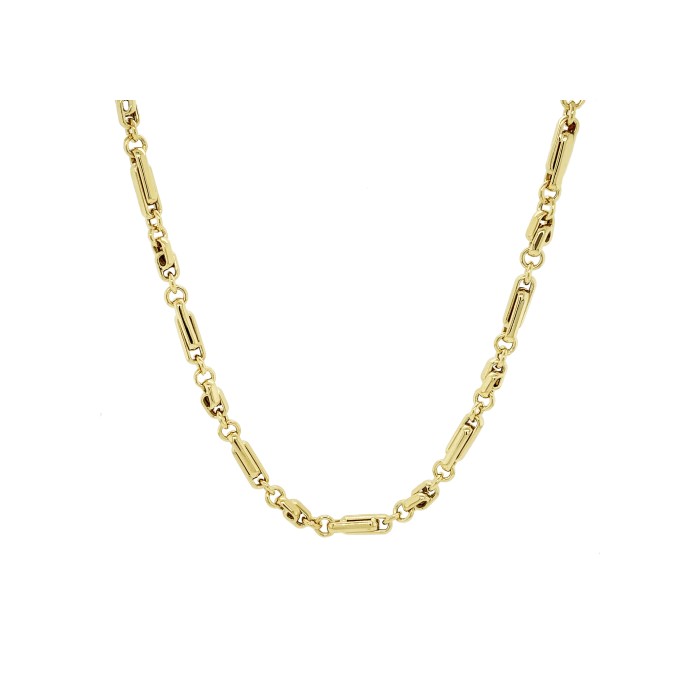 9ct Gold Long & Short Knotted Link Necklace