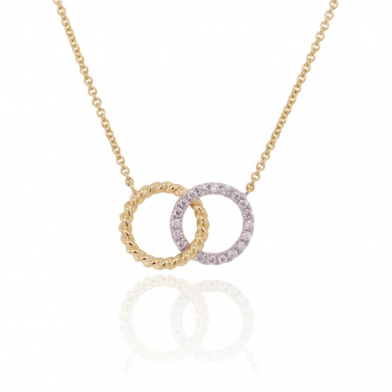 9ct Gold Interlocking Gold Circle Necklace - Macintyres of Edinburgh 9ct Gold Interlocking Gold Circle Necklace - Macintyres of Edinburgh