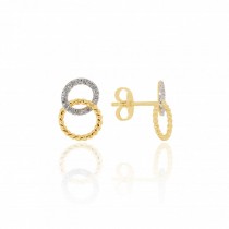 9ct Gold Interlocking Circle Earrings - Macintyres of Edinburgh