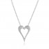 9ct White Gold Diamond Heart Necklace - Macintyres of Edinburgh
