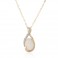 Oval Opal & Diamond Pendant & Chain | October Birthstone